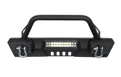 Fishbone Offroad 07-18 Jeep Wrangler JK Frnt Stubby Winch Bumper W/Tube Guard - Blk Txtrd Pwdrcoated Don’t Miss Out