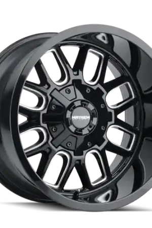 Mayhem 8107 Cogent 18x9 / 6x135 BP / 0mm Offset / 106mm Hub Black w/ Milled Spokes Wheel Warranty Included