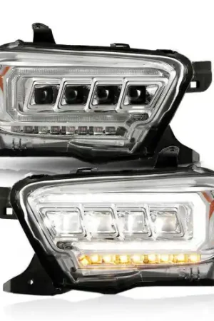Spyder 2016-2023 Toyota Tacoma Halogen Model Only High-Power LED Headlights - Chrome PRO-YD-TT16HALAP-C Fast Shipping