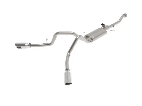 aFe Gemini XV 3in 304 SS Cat-Back Exhaust 2021-2023F-150 V6 2.7L/3.5L (tt)/V8 5.0L w/ Polished Tips - 49-33129-P Professional Grade
