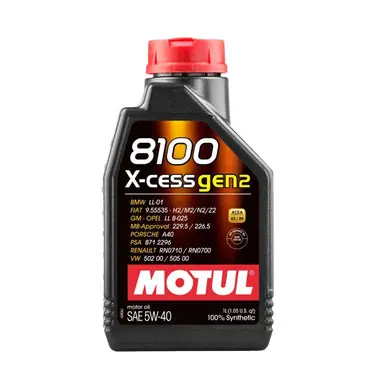 Motul 1L Synthetic Engine Oil 8100 5W40 X-CESS GEN2 Limited Offer