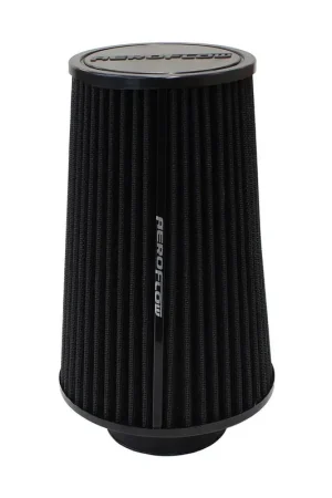 Aeroflow 3" Clamp-On Round Filter - 6.15" O.D, 8.9" High - Black Next Day Delivery