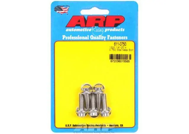 Bulk Order ARP 1/4" x 20 Stainless Steel Bolts - Pack of 5