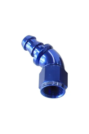 Aeroflow 510 Series Full Flow Tight Radius Push Lok 45 Deg Hose End -12AN - Blk Buy Online