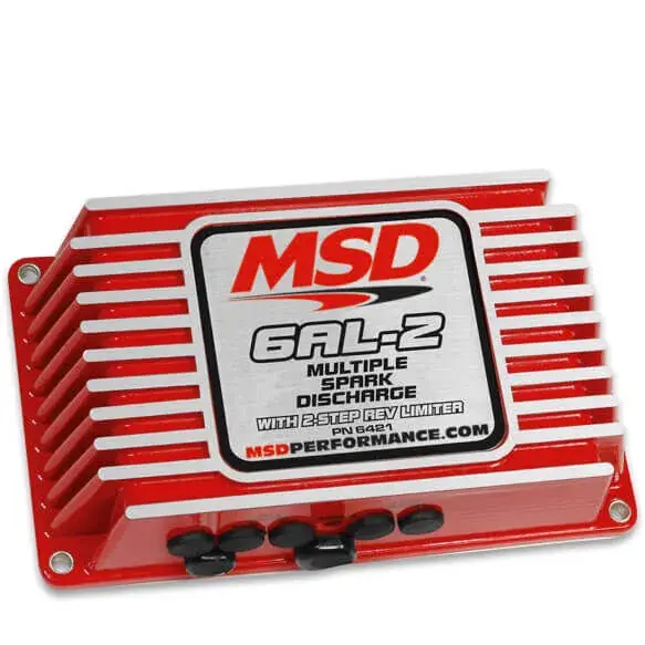 One Day Deal MSD 6AL-2 Ignition Control - Red Universal - Built-in 2 Step Rev-Limiter - Rotary Dials