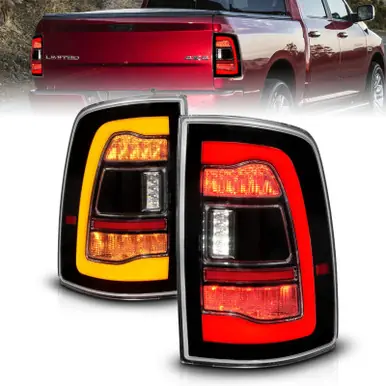 ANZO 09-18 Dodge Ram 1500 Sequential LED Taillights Black w/Switchback Amber Signal - 311471 Direct From Manufacturer