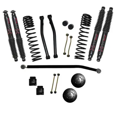 Clearance Skyjacker 2020 Jeep Gladiator JT Non-Rubicon Suspension Lift Kit 3.5in Fr 2in Rr w/Blk Max Shocks - G350PBLT