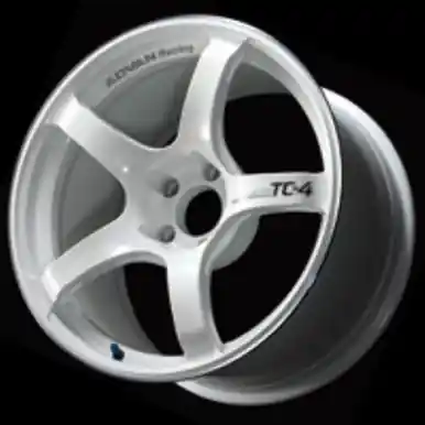 Advan TC4 17x8.0 +38 5-114.3 Racing White Metallic & Ring Wheel - YAD7G38EWMR Certified