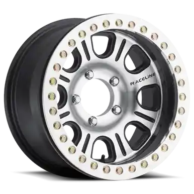 Fan Favorite Raceline RT232 Monster BMF 17x8.5in / 5X5.5DBP BP/-19mm Offset /107.95mm Bore - Satin Blk Machined - RT232-78555-D-19