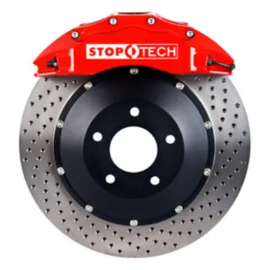 StopTech BBK 93-98 Toyota Supra Front ST-60 355x32 Red Drilled Rotors - 83.857.6700.72 Original
