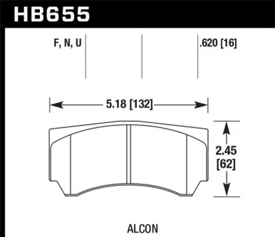 While Supplies Last Hawk Alcon RC4498X600 Street HP Plus Brake Pads - HB655N.620