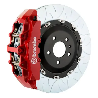 Brembo 16+ XF Front GT BBK 6 Piston Cast 380x34 2pc Rotor Slotted Type-3-Red - 1N3.9056A2 Warranty Included