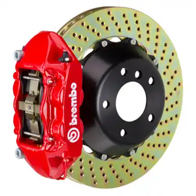Brembo 00-02 S4/02-05 A4/06-08 A4 Front GT BBK 4 Piston Cast 365x29 2pc Rotor Drilled-Red - 1P1.8507A2 Best Choice