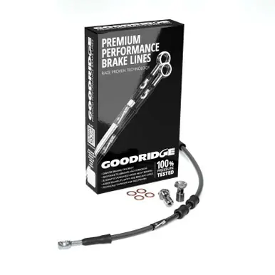 Goodridge 00-05 HD FXD/C +2in Front Brake Line Kit - Black - HD0042-1FC-BK2 Buy Direct