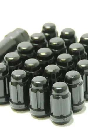 Wheel Mate Muteki Closed End Lug Nuts - Black Chrome 12x1.50 | Graveyard Performance Money Back Guarantee