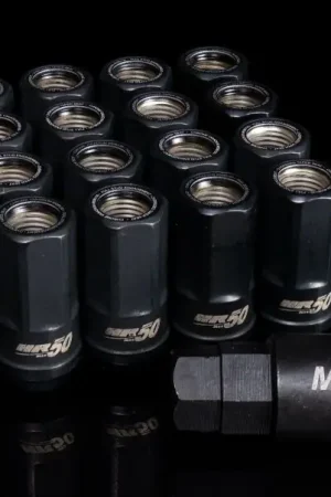 Wheel Mate Muteki HR50 Open End Lug Nuts - Black w/ Black Ring 14x1.50 | Graveyard Performance Must Have