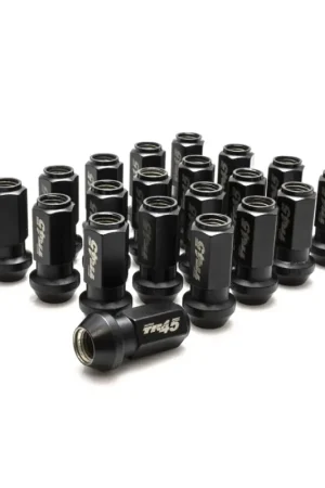 Handmade Wheel Mate Muteki TR45 Open End Lug Nuts - Black Chrome - 12x1.50 - 45mm | Graveyard Performance