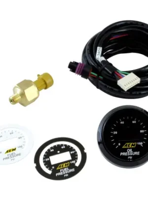 Shop Now AEM 52mm Pressure (Oil or Fuel) Digital Gauge | Graveyard Performance