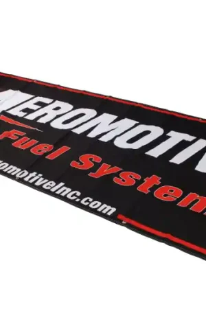 Aeromotive Banner - 32in x 92in (Black/Red) | Graveyard Performance Time-Limited