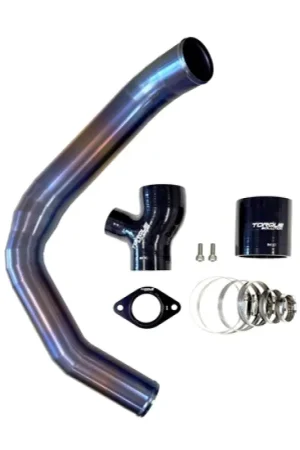 Seasonal Sale Torque Solution 15-21 Subaru WRX Top Mount Charge Pipe - Titanium Burnt Purple / Blue | Graveyard Performance