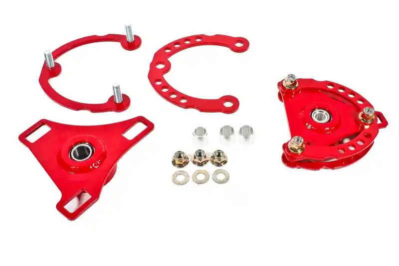 BMR 15-17 S550 Mustang Caster Camber Plates - Red | Graveyard Performance Super Sale