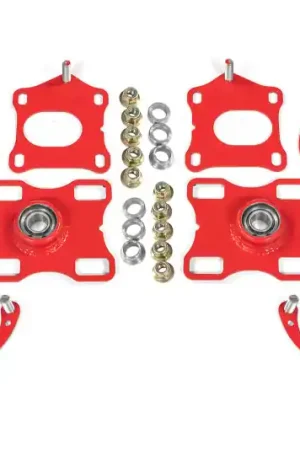 BMR 11-14 Ford Mustang / Shelby GT500 Caster Camber Plates - Red | Graveyard Performance Special Discount