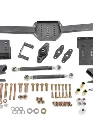 BMR 05-14 S197 Mustang Body Mount Watts Link Rod End/Poly w/ Adj. Axle Clamps - Black Hammertone | Graveyard Performance Discount