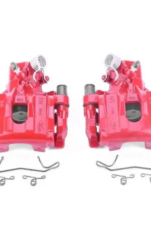 Fast Shipping Power Stop 12-17 Ford Focus Rear Red Calipers w/Brackets - Pair | Graveyard Performance