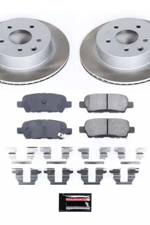 Power Stop 03-05 Nissan 350Z Rear Semi-Coated Rotor Kit | Graveyard Performance Professional Grade