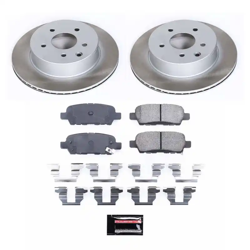 Power Stop 03-05 Nissan 350Z Rear Semi-Coated Rotor Kit | Graveyard Performance Professional Grade