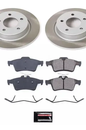 Express Delivery Power Stop 04-13 Mazda 3 Rear Semi-Coated Rotor Kit | Graveyard Performance