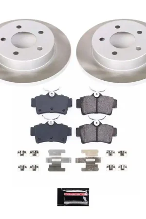 Top Rated Power Stop 94-04 Ford Mustang Rear Semi-Coated Rotor Kit | Graveyard Performance