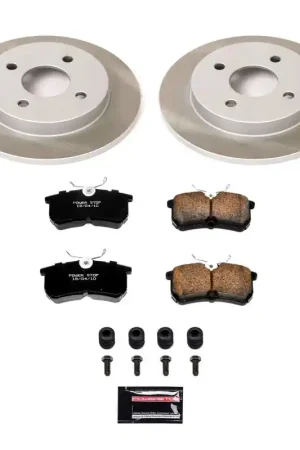 Best Choice Power Stop 01-07 Ford Focus Rear Semi-Coated Rotor Kit | Graveyard Performance
