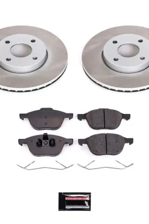 Last Chance Power Stop 05-07 Ford Focus Front Semi-Coated Rotor Kit | Graveyard Performance