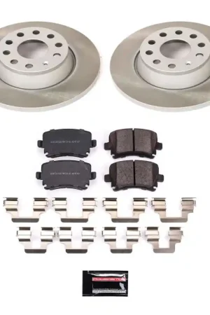 Power Stop 09-10 Volkswagen Tiguan Rear Semi-Coated Rotor Kit | Graveyard Performance Must Have
