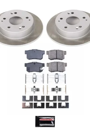 Low Price Power Stop 04-05 Honda Civic Rear Semi-Coated Rotor Kit | Graveyard Performance