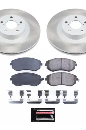 Power Stop 02-05 Subaru Outback Front Semi-Coated Rotor Kit | Graveyard Performance Money Back Guarantee