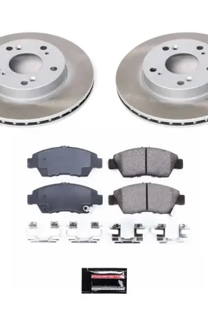 Bargain Power Stop 04-05 Honda Civic Front Semi-Coated Rotor Kit | Graveyard Performance