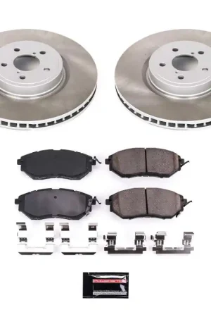 Power Stop 10-14 Subaru Outback Front Semi-Coated Rotor Kit | Graveyard Performance Hassle-Free Returns