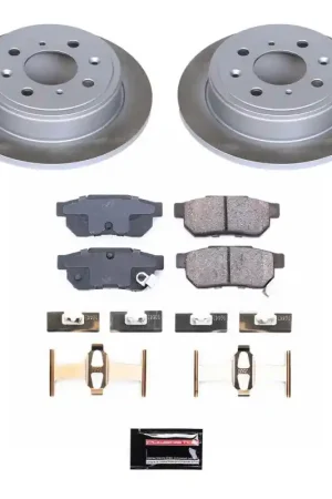 Power Stop 88-91 Honda Prelude Rear Semi-Coated Rotor Kit | Graveyard Performance Limited Edition