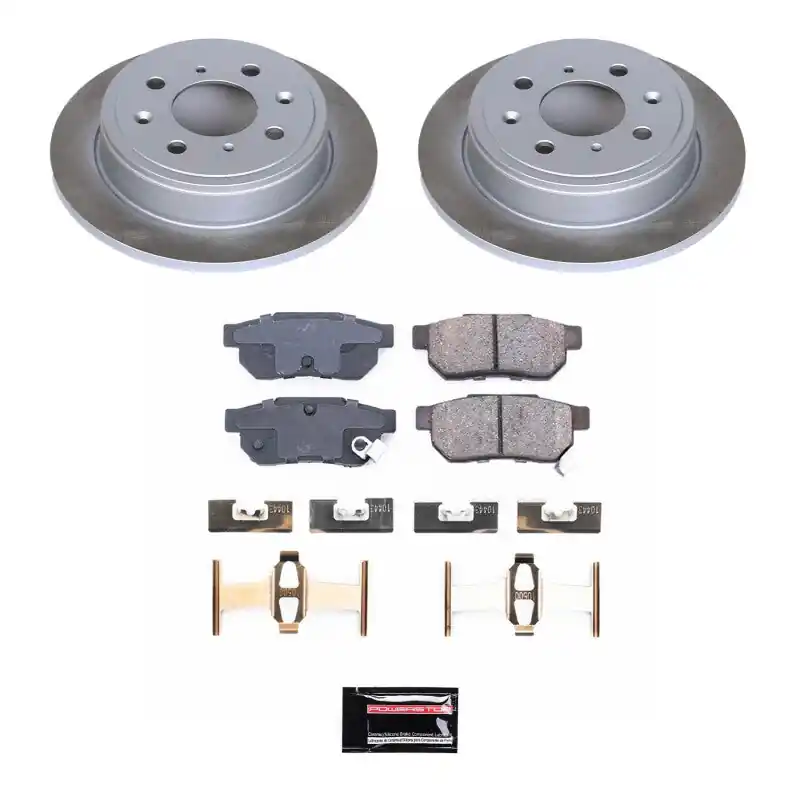 Power Stop 88-91 Honda Prelude Rear Semi-Coated Rotor Kit | Graveyard Performance Limited Edition