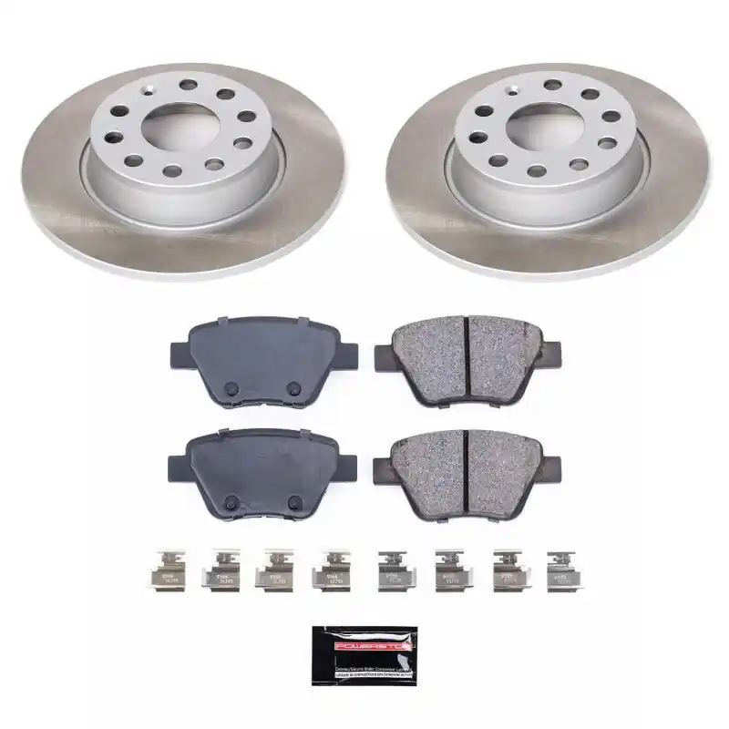 Sale Power Stop 12-15 Volkswagen Passat Rear Semi-Coated Rotor Kit | Graveyard Performance