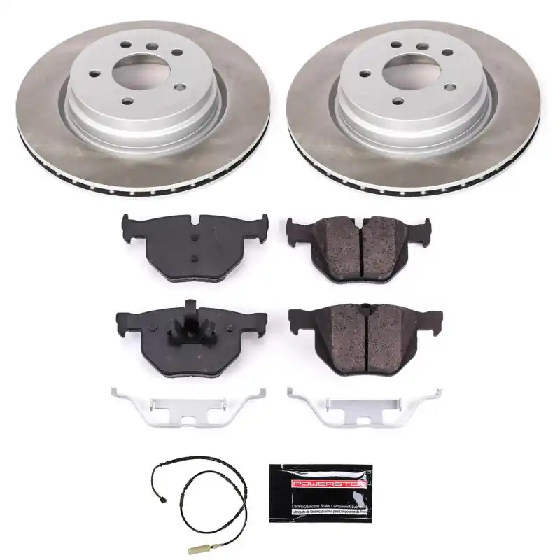 Power Stop 11-13 BMW 335is Rear Semi-Coated Rotor Kit | Graveyard Performance Free Delivery