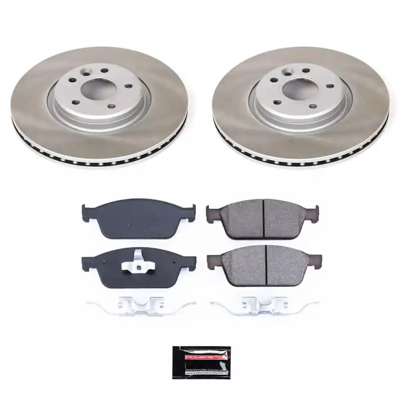 Limited Edition Power Stop 13-14 Ford Focus Front Semi-Coated Rotor Kit | Graveyard Performance