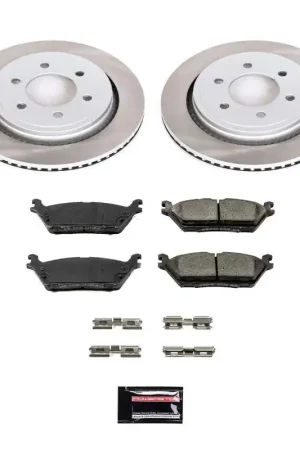 Power Stop 15-17 Ford F-150 Rear Semi-Coated Rotor Kit | Graveyard Performance Hot Deal