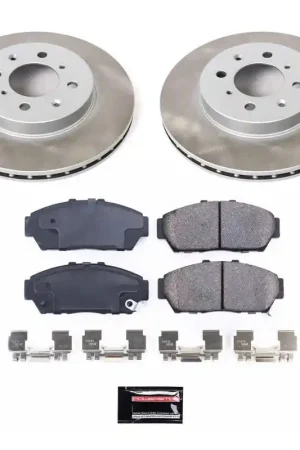 Trusted Brand Power Stop 93-95 Honda Civic Front Semi-Coated Rotor Kit | Graveyard Performance