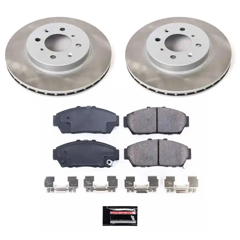 Trusted Brand Power Stop 93-95 Honda Civic Front Semi-Coated Rotor Kit | Graveyard Performance