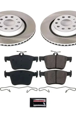 Low Price Power Stop 15-19 Volkswagen Golf R Rear Semi-Coated Rotor Kit | Graveyard Performance