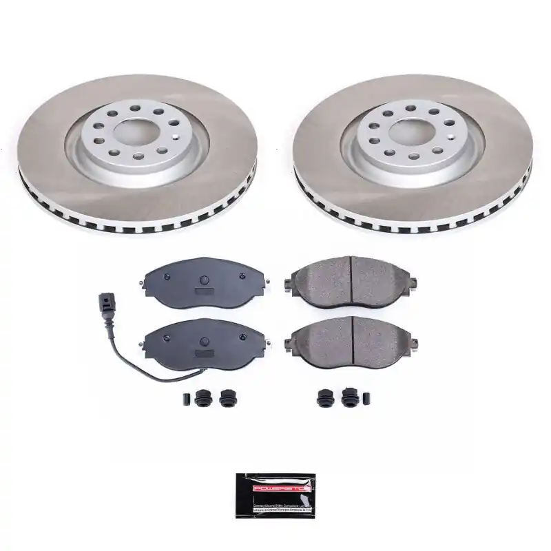 Buy Direct Power Stop 18-21 Volkswagen Tiguan Front Semi-Coated Rotor Kit | Graveyard Performance
