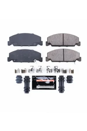 Money Back Guarantee Power Stop 90-00 Honda Civic Front Z23 Evolution Sport Brake Pads w/Hardware | Graveyard Performance